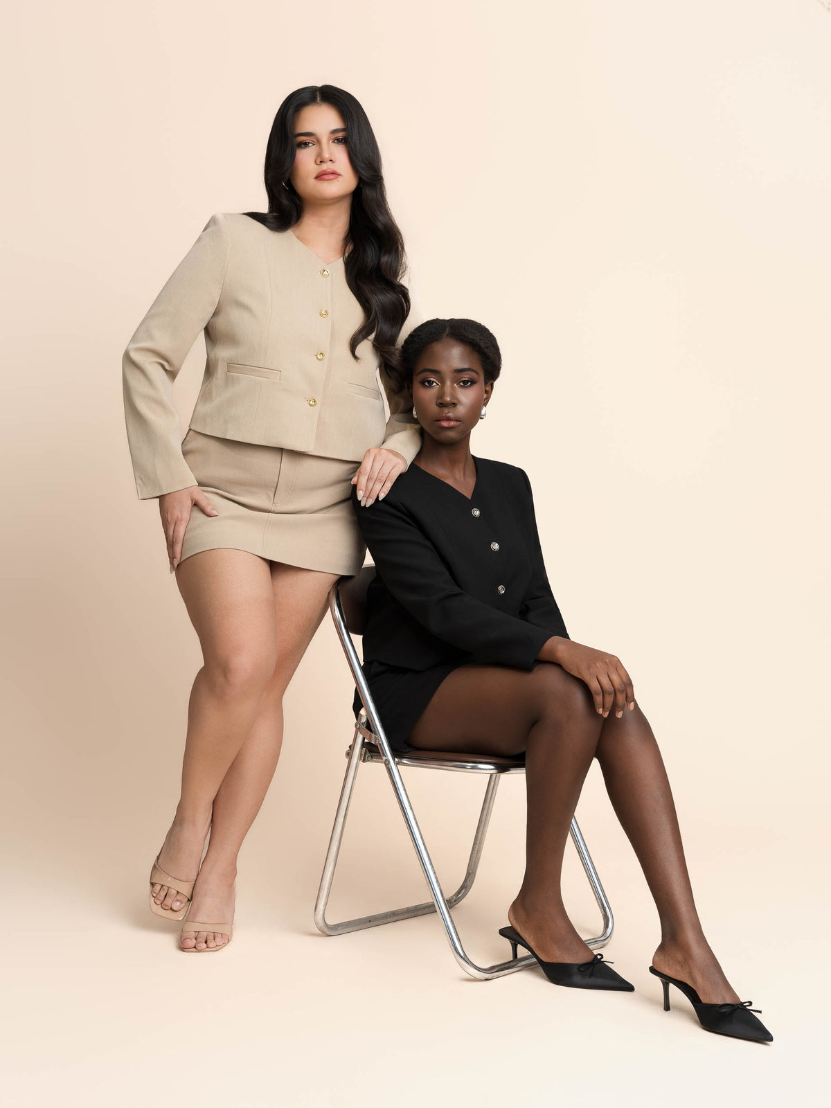 Sienna Cropped V-Neck Jacket
