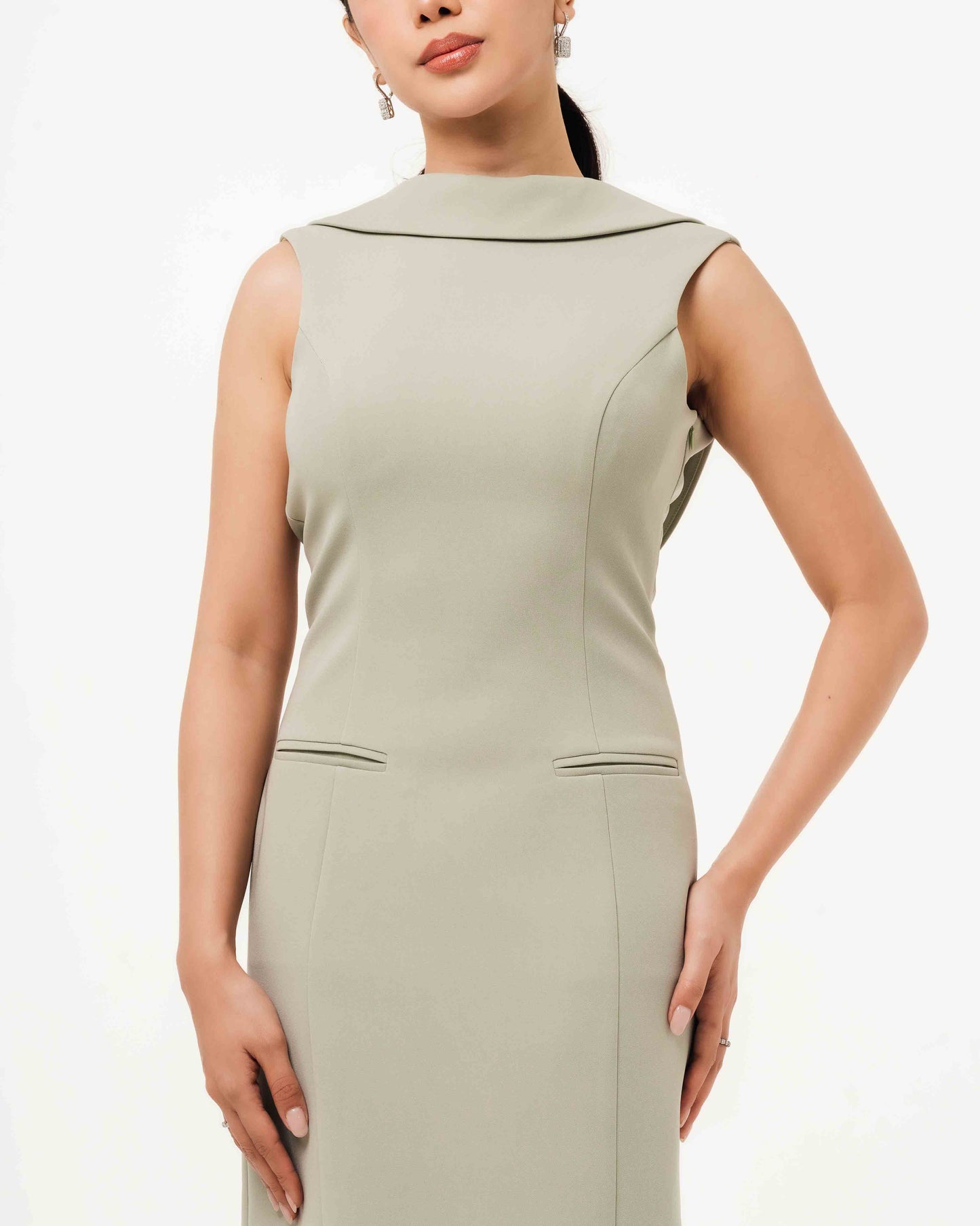 Lorelei Shawl Collar Dress Fleur Elize Lorelei Shawl Collar Dress Fleur Elize
