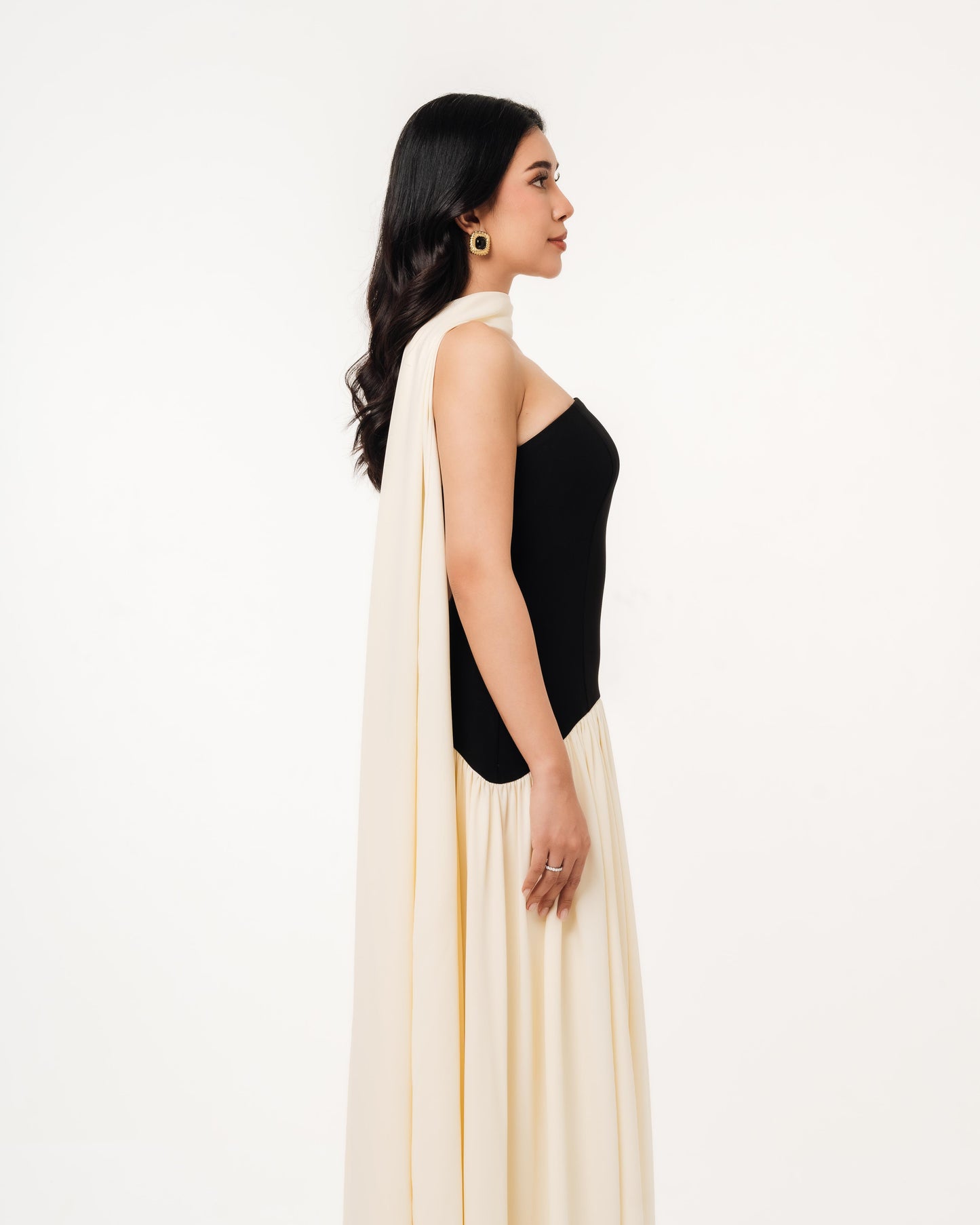 tube top dress flowy bottom Fallen Angel Ruffle Tube Dress