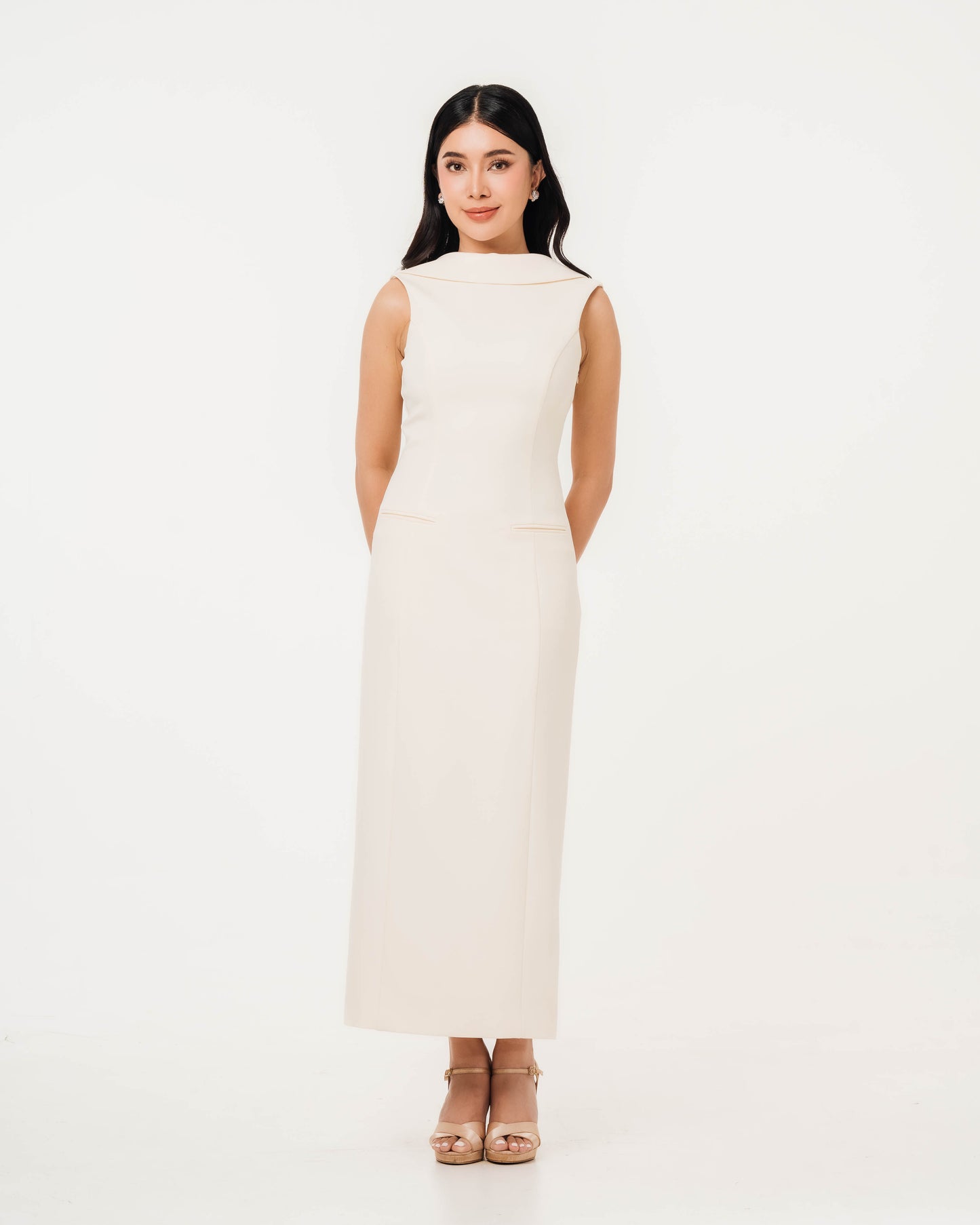 Lorelei Shawl Collar Dress Fleur Elize Lorelei Shawl Collar Dress Fleur Elize