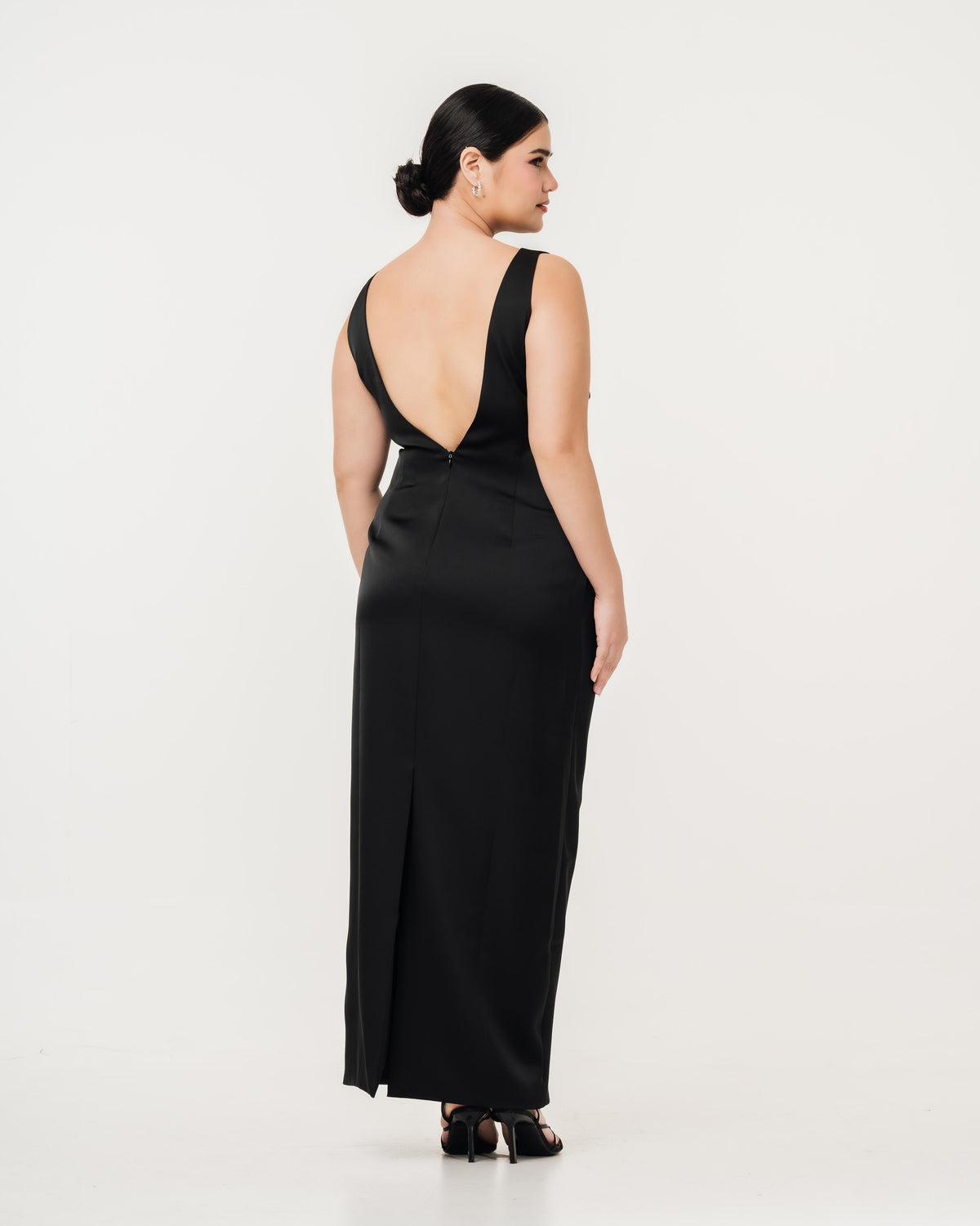 Fleur Elize Rosalind black dress stunning open back cutout perfect for date night