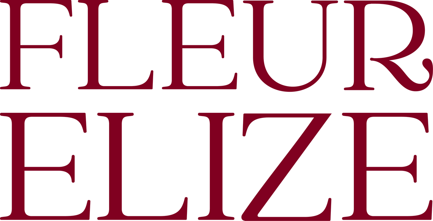 Fleur Elize logo — modern women’s boutique fashion brand specializing in elegant dresses and tailored minimalist styles.
