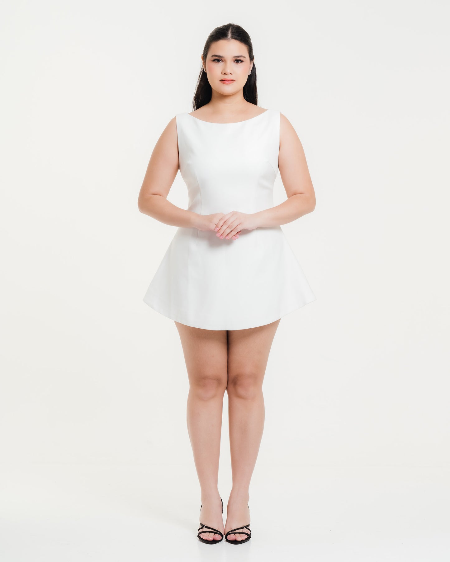 Elisa Boat Neck Mini Dress Fleur Elize Elisa Boat Neck Mini Dress Fleur Elize
